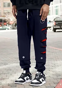 FTX Men Cut  Sew Regular Fit Navy Track Pant-thumb3