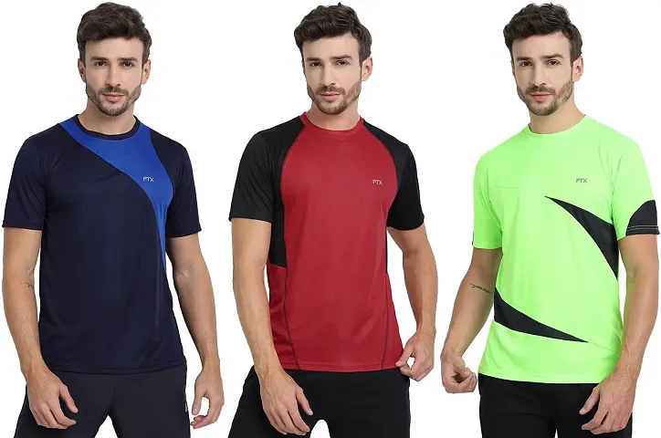 FTX Men's Dri-Fit Round Neck T-Shirt Combo - Pack of 3 (710)