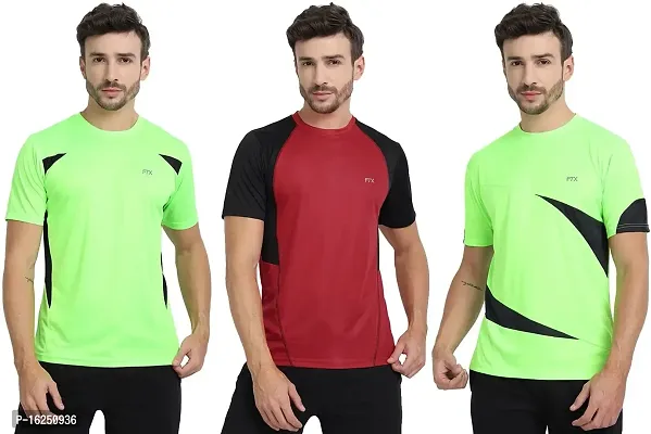 FTX Men's Dri-Fit Round Neck T-Shirt Combo - Pack of 3 (710)-thumb0