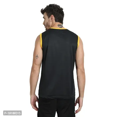 Drifit Mens Solid Roundneck Sleeveless Sports T-Shirt-thumb2