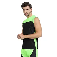 Stylish Multicoloured Polyester Colourblocked Gym Vest For Men Pack Of 3-thumb2