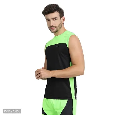 Stylish Multicoloured Polyester Colourblocked Gym Vest For Men Pack Of 3-thumb3