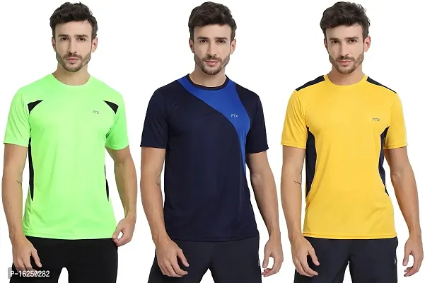 FTX Men's Dri-Fit Round Neck T-Shirt Combo - Pack of 3 (710)