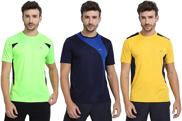 FTX Men's Dri-Fit Round Neck T-Shirt Combo - Pack of 3 (710)