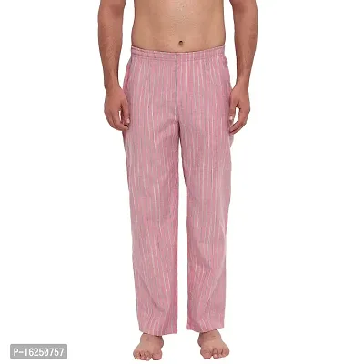 FTX Men's Striped Woven Polycotton Track Pants - Pink