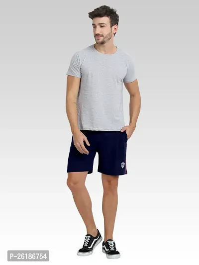 FTX Men Solid Dark Blue Short-thumb5