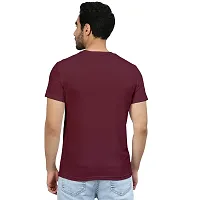 Stylish Maroon Cotton Blend Tees For Men-thumb1