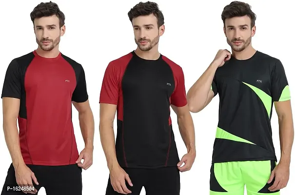 FTX Men's Dri-Fit Round Neck T-Shirt Combo - Pack of 3 (710)-thumb0