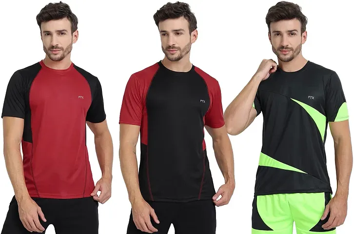 FTX Men's Dri-Fit Round Neck T-Shirt Combo - Pack of 3 (710)