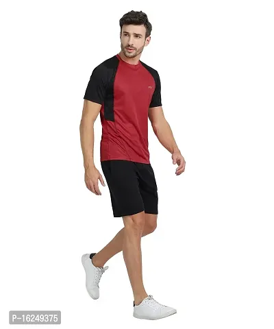 FTX Men's Dri-Fit Round Neck T-Shirt Combo - Red, Blue, Charcoal Black (710_3-710_6-710_10)-thumb5