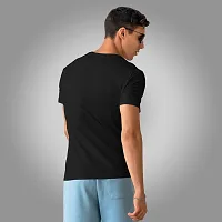 Stylish Black Polyester Tees For Men-thumb1