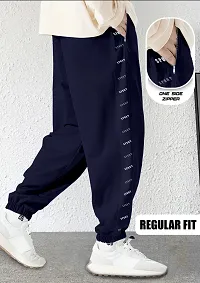 FTX Men Printed Regular Fit Navy Blue Track Pant-thumb1