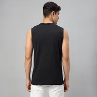 Stylish Black Cotton Tees For Men-thumb1