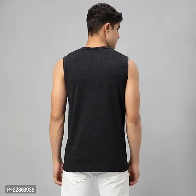 Stylish Black Cotton Tees For Men-thumb2