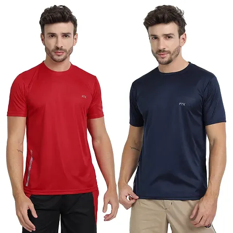 FTX MENS SOLID ROUND NECK T-SHIRT PACK OF 2