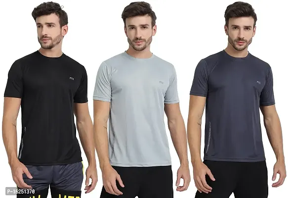 FTX Men's Dri-Fit Round Neck T-Shirt Combo - Pack of 3 (723)-thumb0