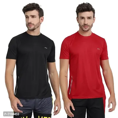 FTX MENS SOLID ROUND NECK T-SHIRT PACK OF 2