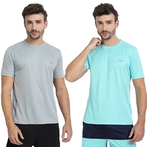 FTX MENS SOLID ROUND NECK T-SHIRT PACK OF 2