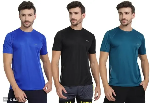 FTX MENS SOLID ROUND NECK T-SHIRT PACK OF 3-thumb0