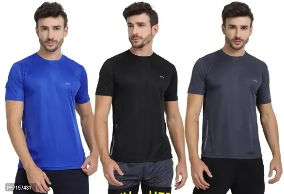 FTX MENS SOLID ROUND NECK T-SHIRT PACK OF 3