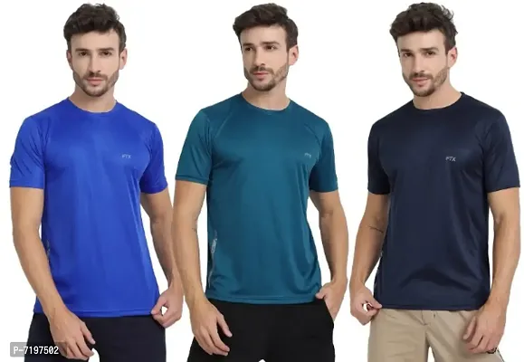 FTX MENS SOLID ROUND NECK T-SHIRT PACK OF 3