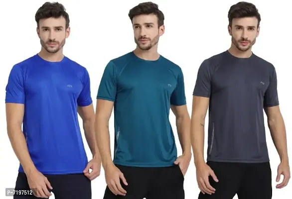 FTX MENS SOLID ROUND NECK T-SHIRT PACK OF 3