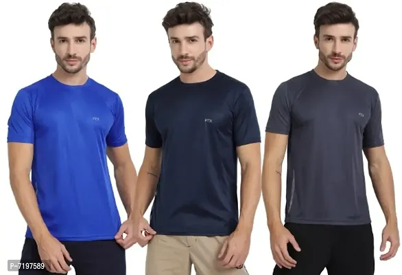 FTX MENS SOLID ROUND NECK T-SHIRT PACK OF 3