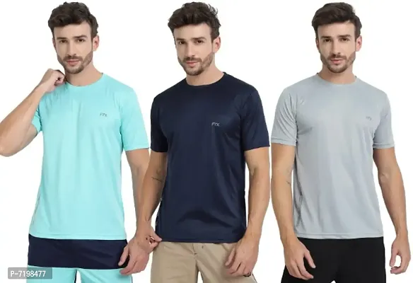 FTX MENS SOLID ROUND NECK T-SHIRT PACK OF 3