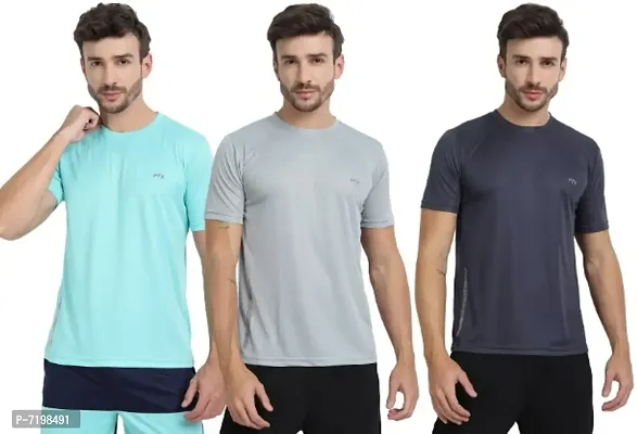 FTX MENS SOLID ROUND NECK T-SHIRT PACK OF 3