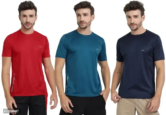 FTX MENS SOLID ROUND NECK T-SHIRT PACK OF 3