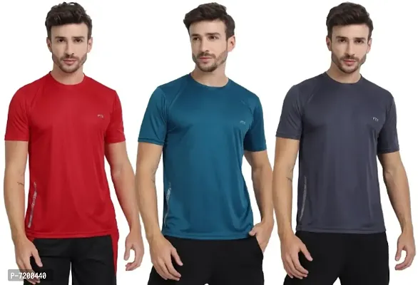 FTX MENS SOLID ROUND NECK T-SHIRT PACK OF 3