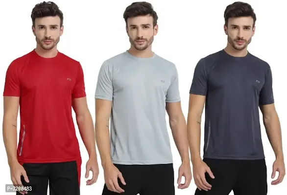 FTX MENS SOLID ROUND NECK T-SHIRT PACK OF 3