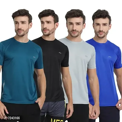 FTX MENS SOLID ROUND NECK T-SHIRT PACK OF 4-thumb0