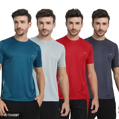 FTX MENS SOLID ROUND NECK T-SHIRT PACK OF 4