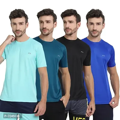 FTX MENS SOLID ROUND NECK T-SHIRT PACK OF 4
