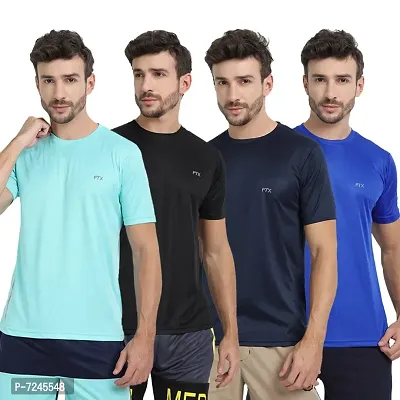 FTX MENS SOLID ROUND NECK T-SHIRT PACK OF 4