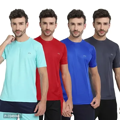 FTX MENS SOLID ROUND NECK T-SHIRT PACK OF 4