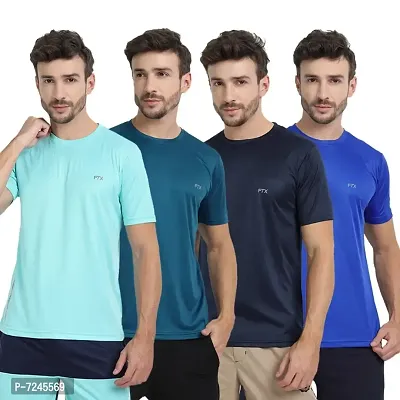 FTX MENS SOLID ROUND NECK T-SHIRT PACK OF 4-thumb0