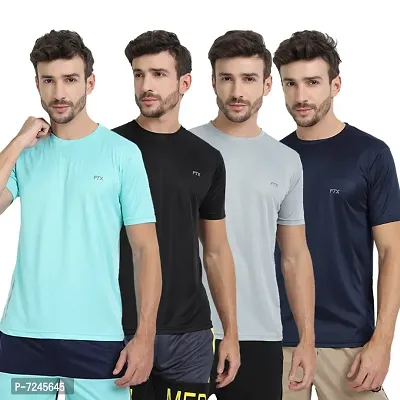 FTX MENS SOLID ROUND NECK T-SHIRT PACK OF 4