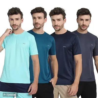 FTX MENS SOLID ROUND NECK T-SHIRT PACK OF 4