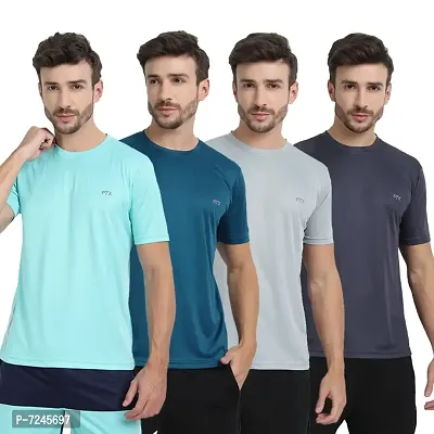 FTX MENS SOLID ROUND NECK T-SHIRT PACK OF 4