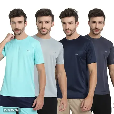 FTX MENS SOLID ROUND NECK T-SHIRT PACK OF 4