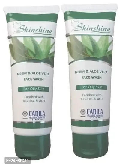 Skin Shine Neem  Aloe Vera Face Wash 50+10 (Pack Of 2)-thumb0