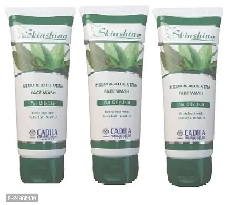 Skin Shine Neem  Aloe Vera Face Wash 50+10 (Pack Of 3)