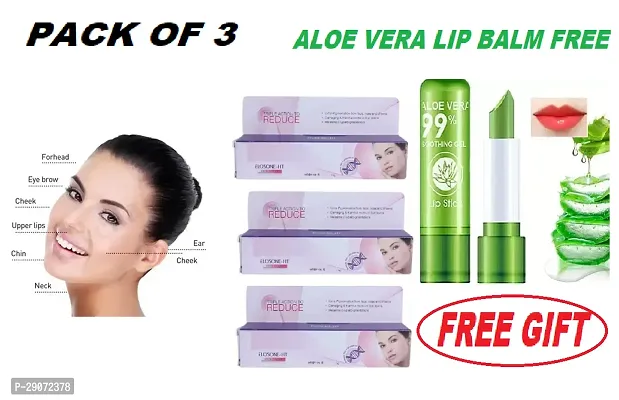 Eloson - HT Skin CARE Cream 25 gm  Night Use Cream  For Men  Women Free ALOE Vera Lip Balm ( Pack Of 3)