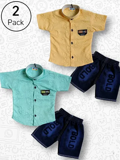 Comfortable Shirts with Jeans For Boys Pack Of 2