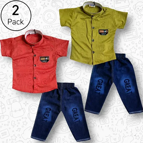 Best Selling Shirts with Jeans set for boys