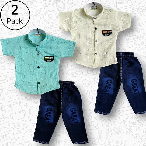 Classy Shirts with Jeans Set for boys