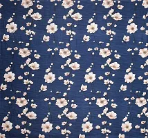 Fabture Glace Cotton bedsheet for Double Bed, Double bedsheet Cotton with Pillow Cover, Floral bedsheet (BLUEFLOWER, Queen)-thumb1