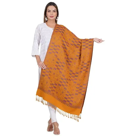 Classic Wool Embroidered Stoles for Women